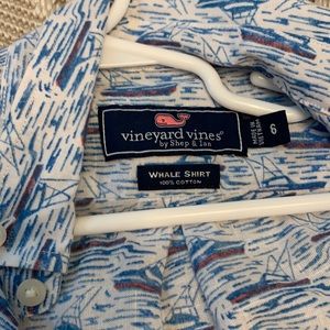 VV summer button down shirt in red, white & blue